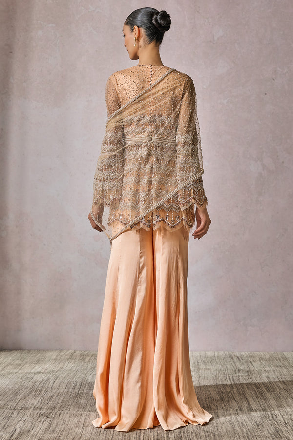 Kurta-Scarf-Sharara