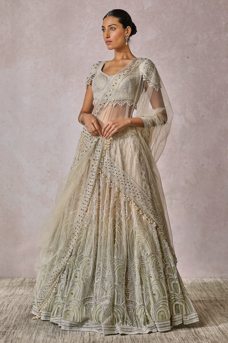 Blouse, Drape, Lehenga