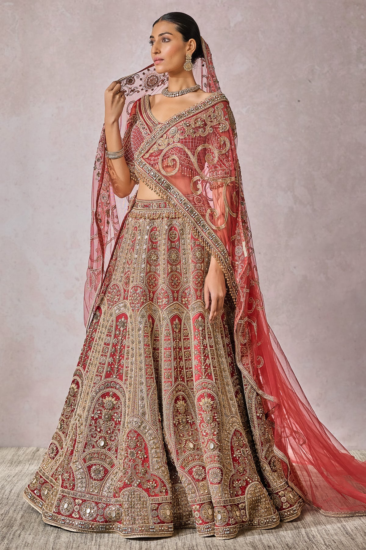 Blouse Lehenga Veil Wings