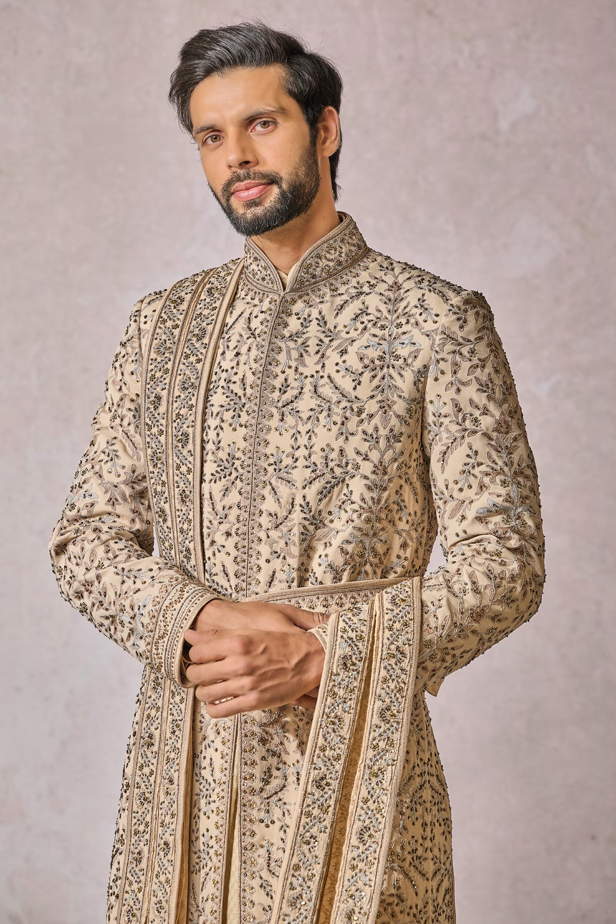 SOL Sherwani Kurta Churidar Stole Kamarbandh Safa Jutti Fabric