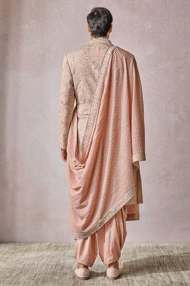 SHERWANI-KURTA-SALWAR-KAMARBANDH-STOLE-SAFA-JUTTI FABRIC