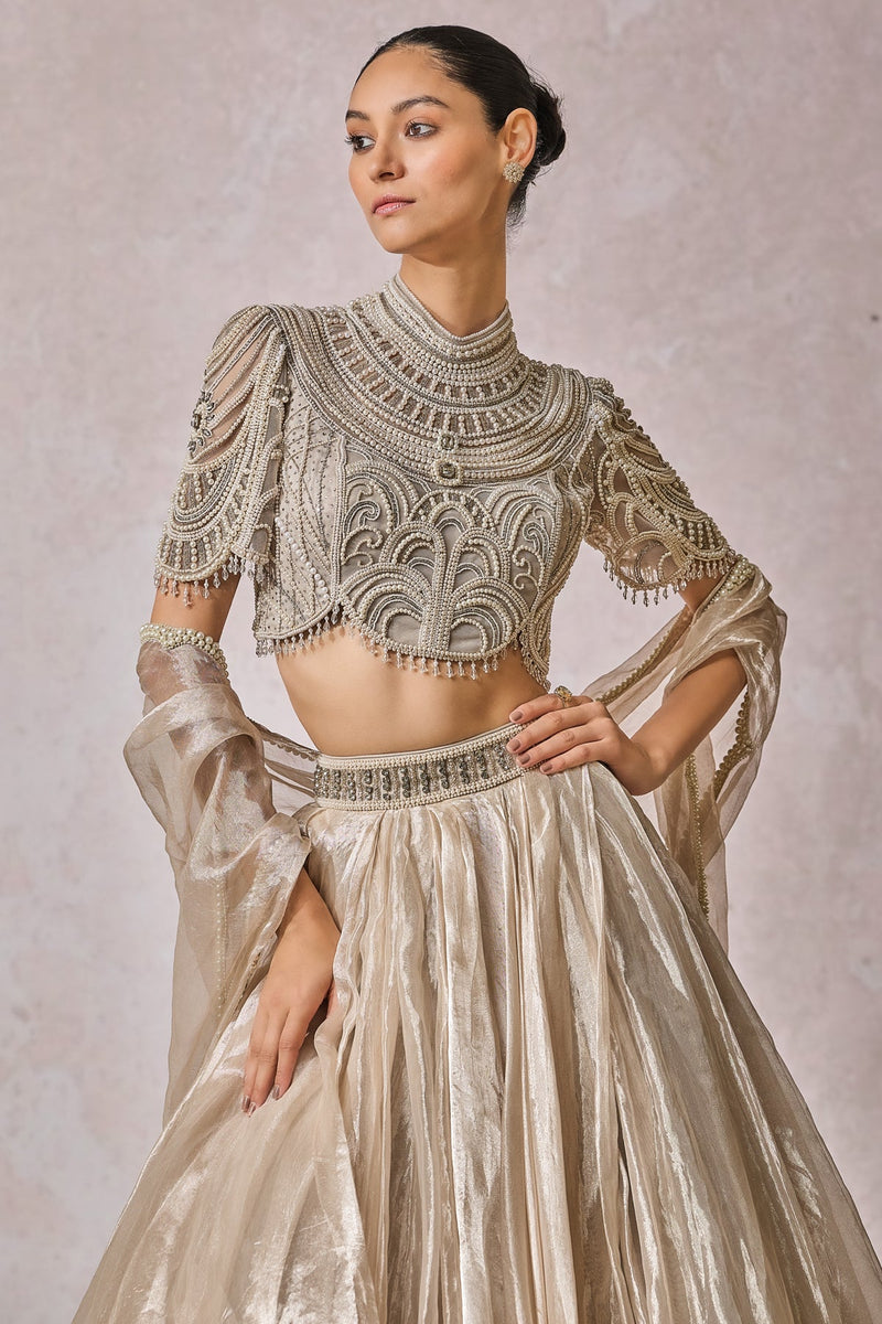 Blouse-Drape-Lehenga