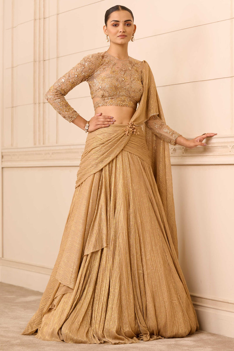 Draped Lehenga and Blouse