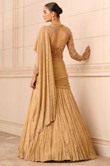 Draped Lehenga and Blouse