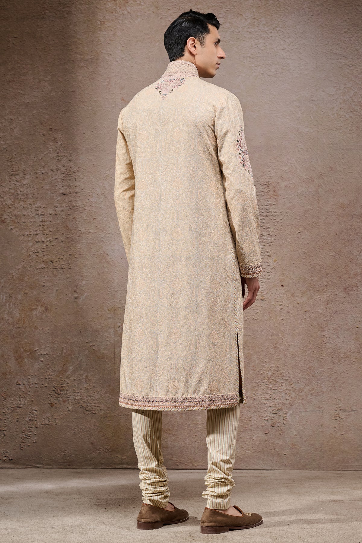 Multicolour Embroidered Groom Kurta Set
