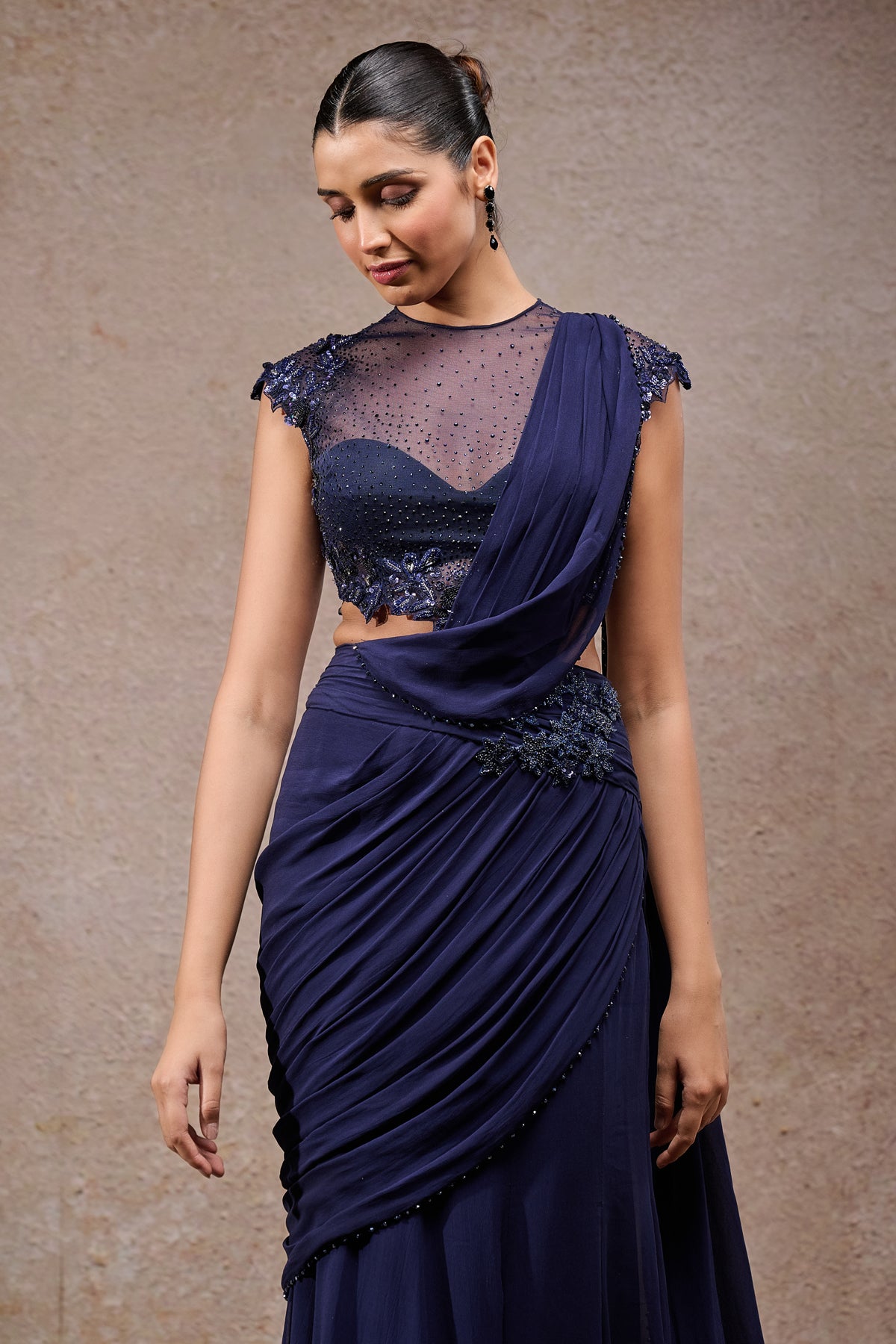 Concept Saree With Embroidered Blouse