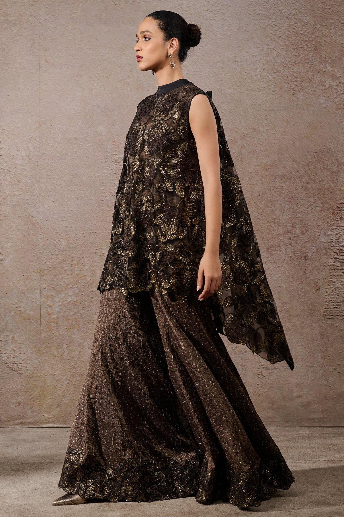 Floral Overlap Sharara Set