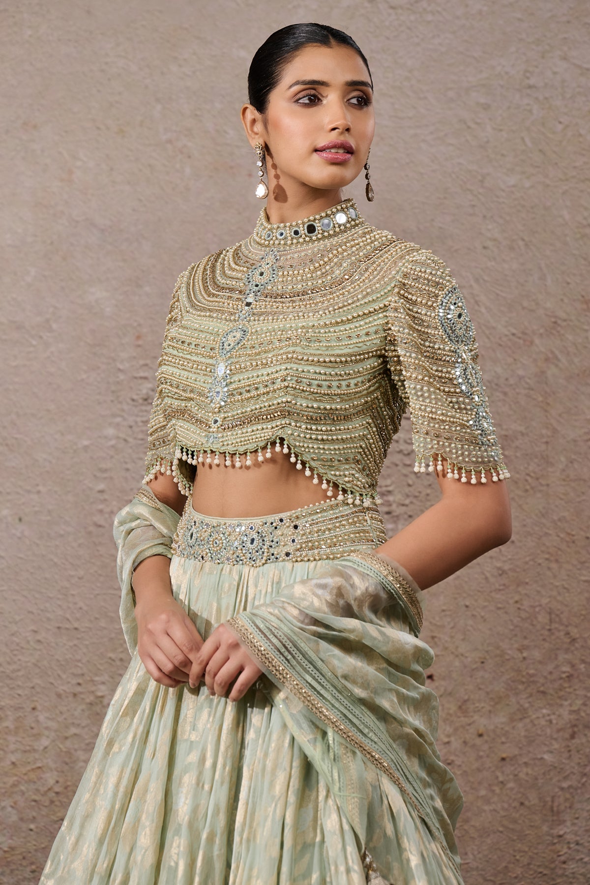 Pearl Textile Lehenga