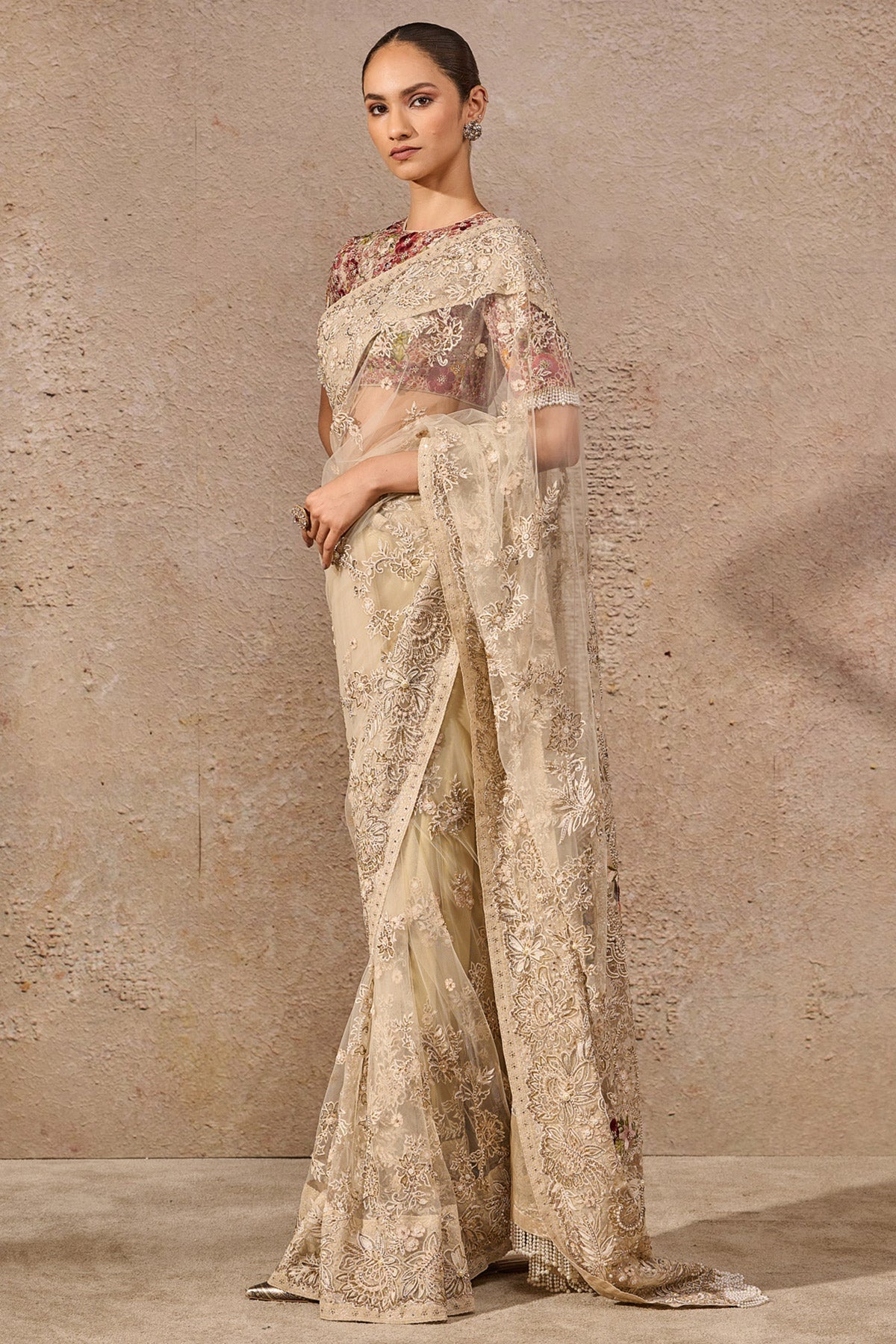 Resham Embroidered Saree