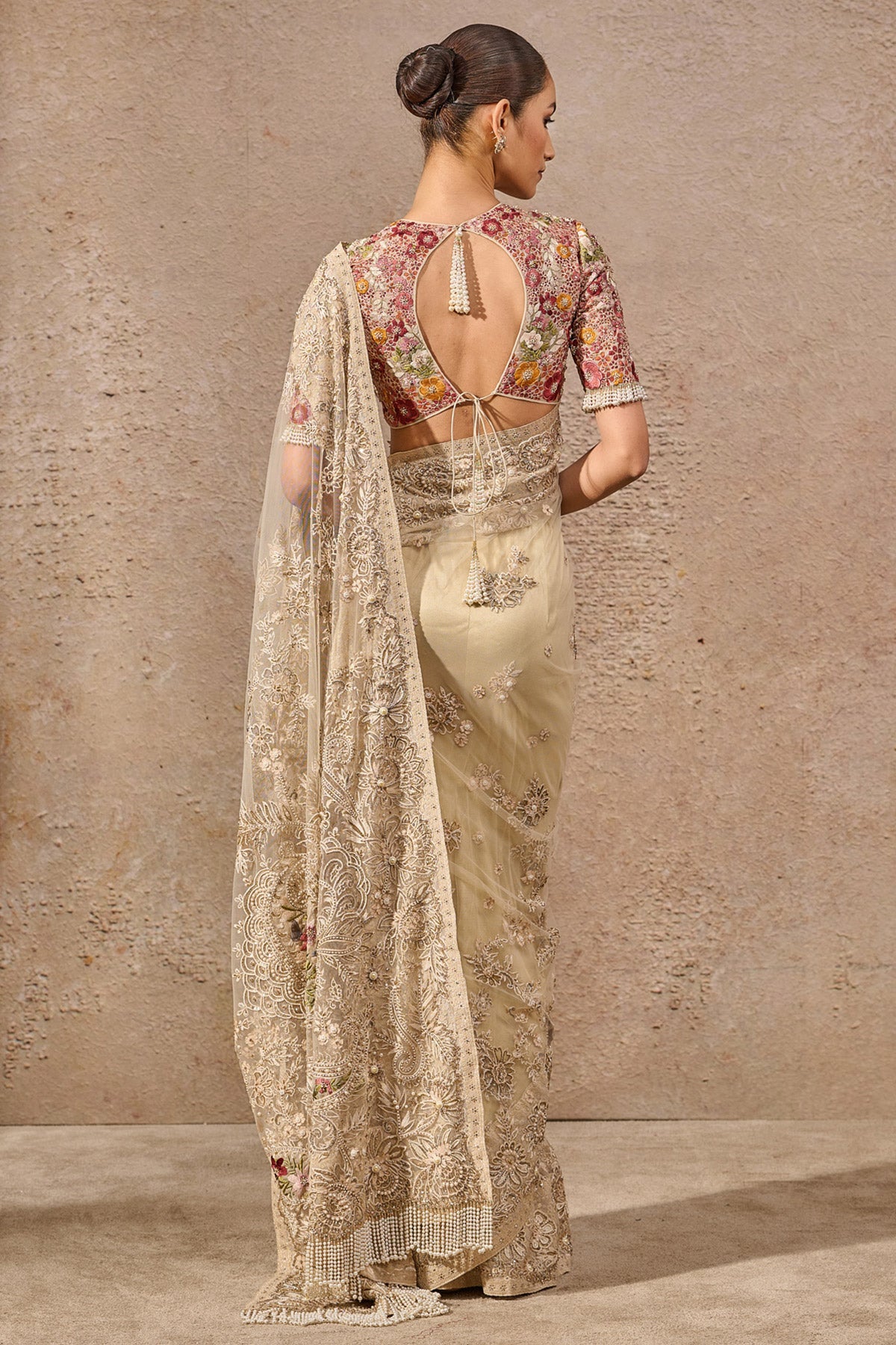 Resham Embroidered Saree