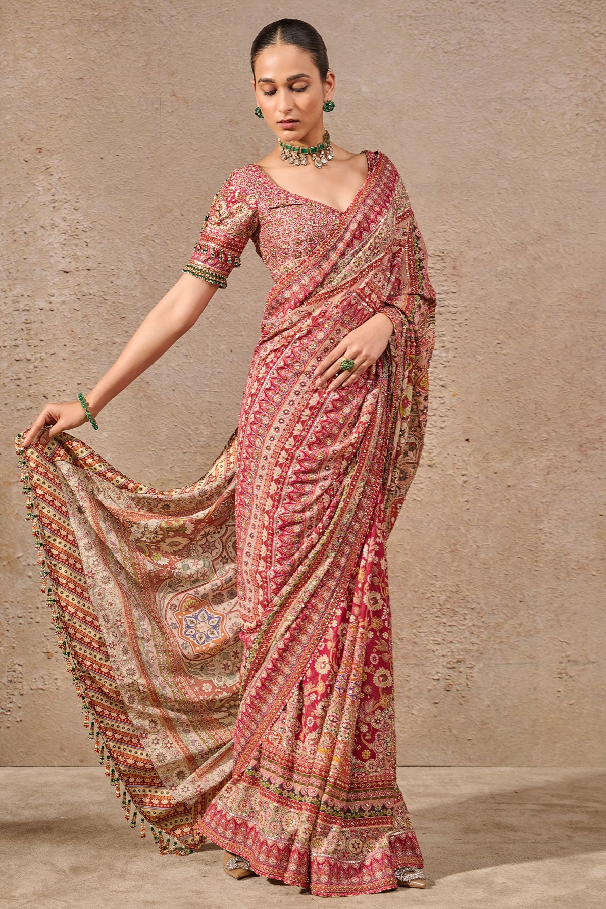 Timeless Kashida Embroidered Saree