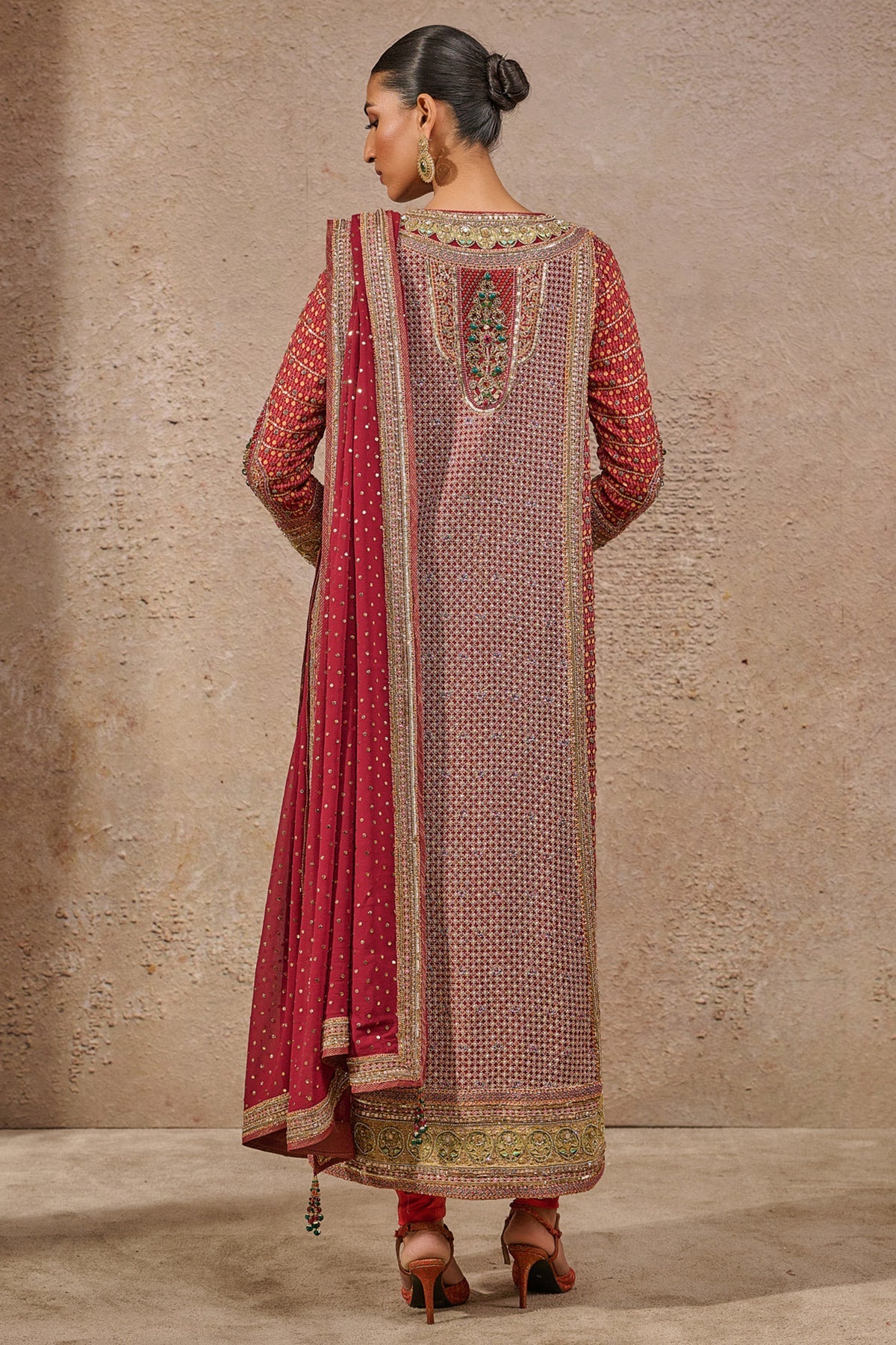 Navratna Bejewelled Kurta Churidar Set