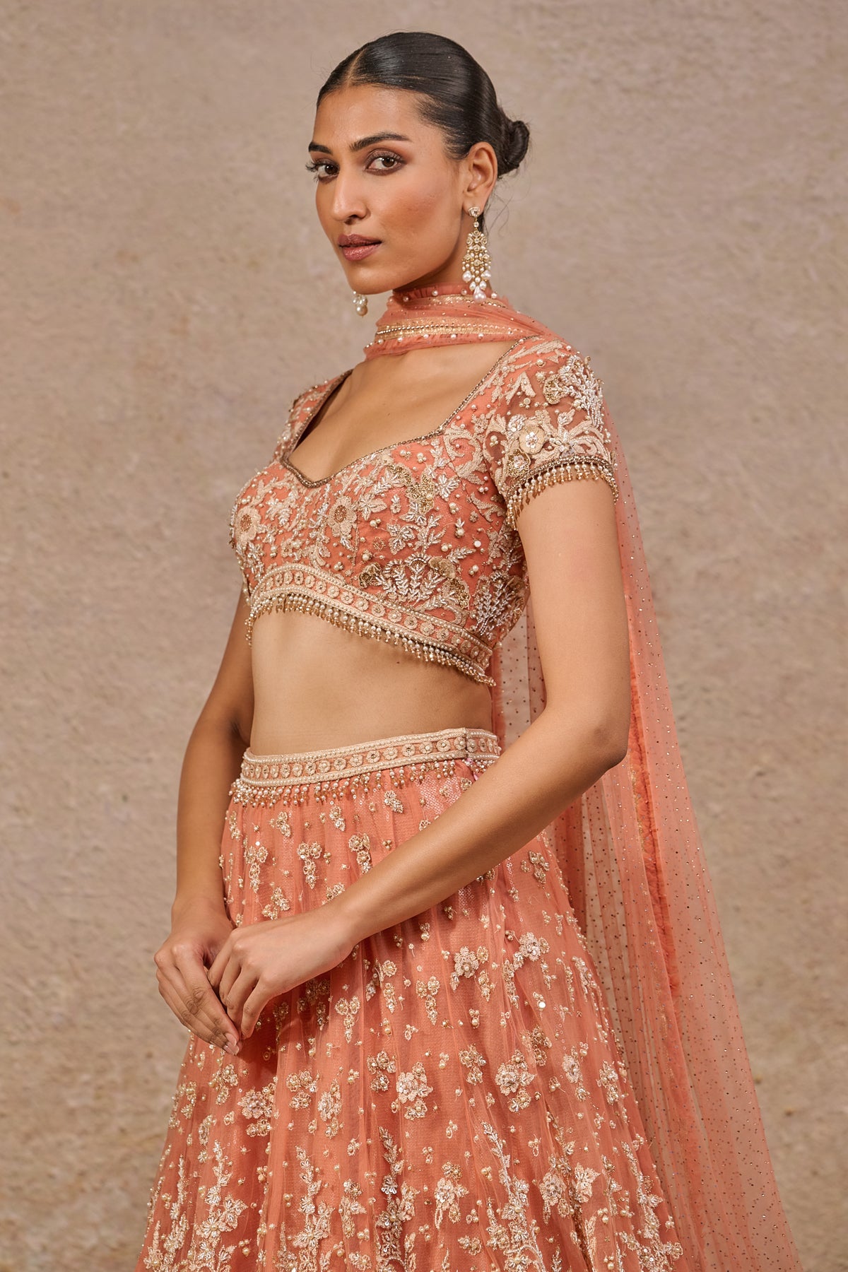 Resham Embroidered Floral Lehenga