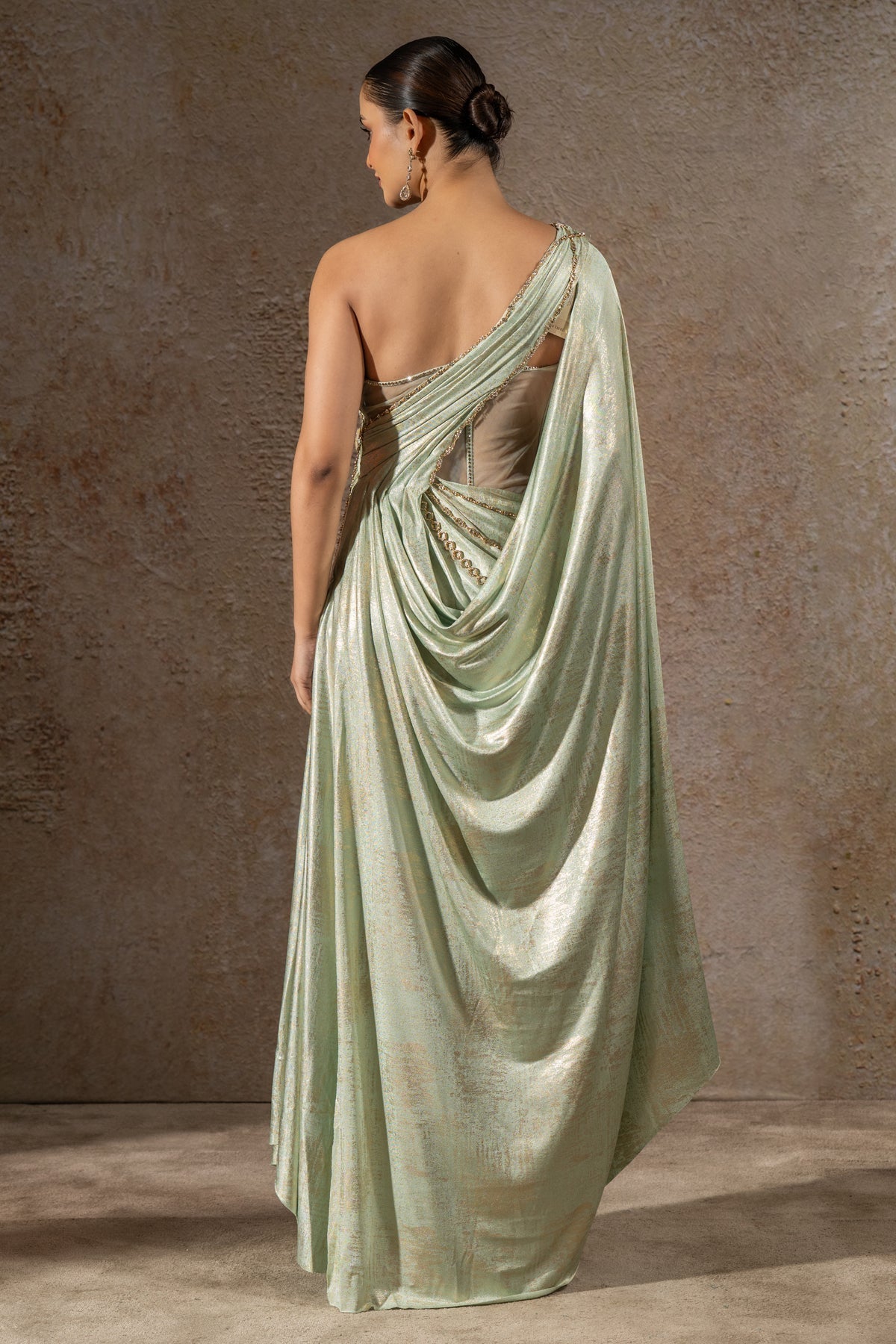 Structured drape dress