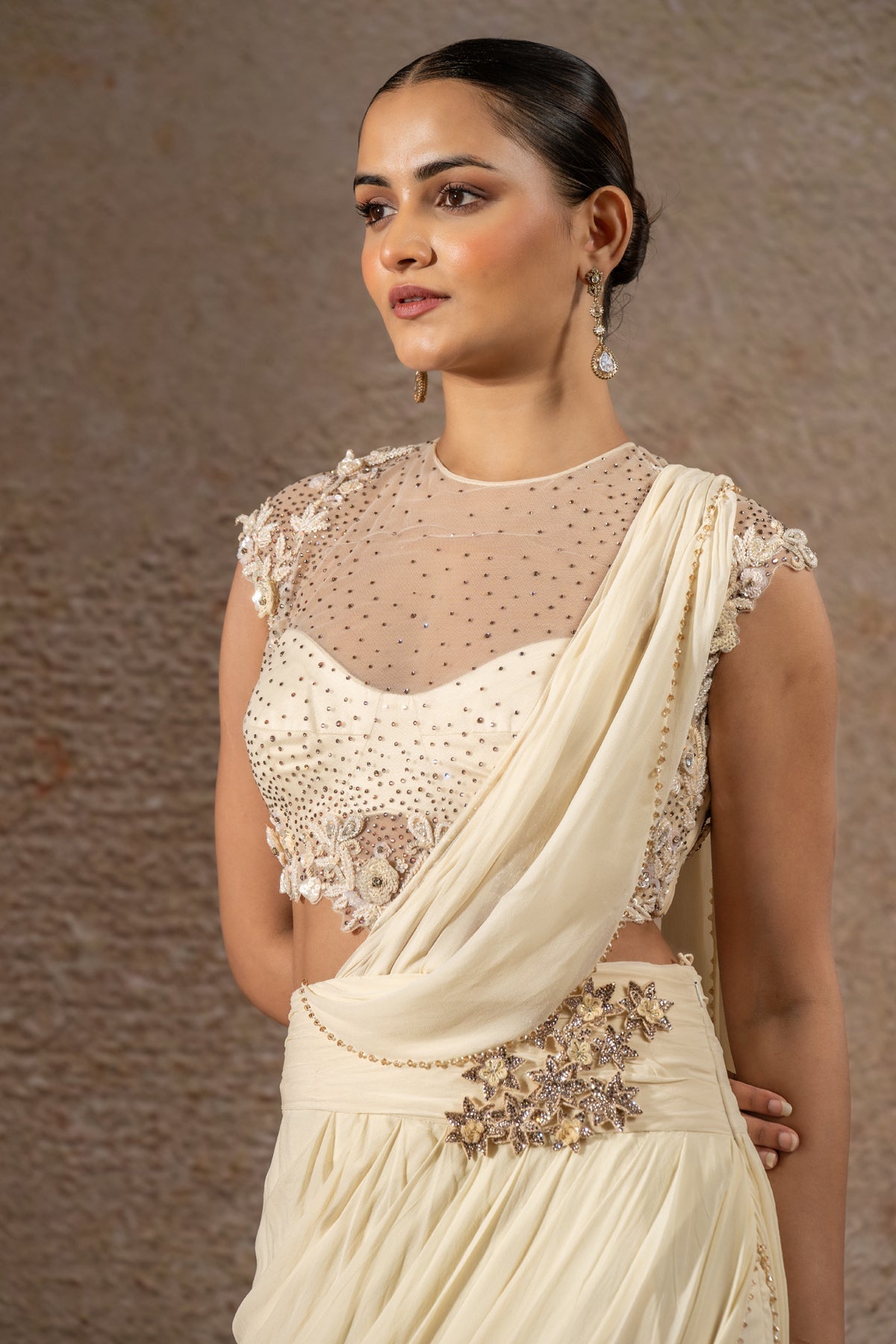 Concept Saree with Embroidered Blouse