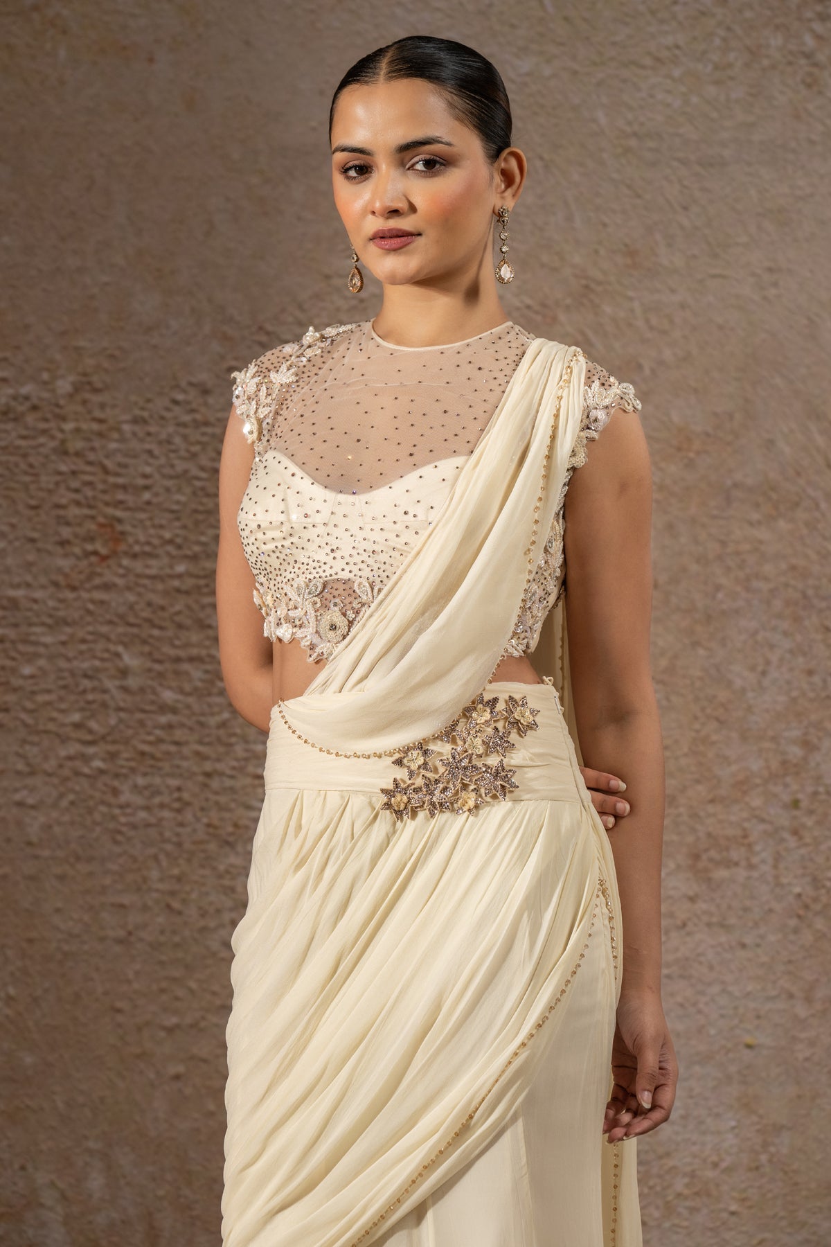 Concept Saree with Embroidered Blouse