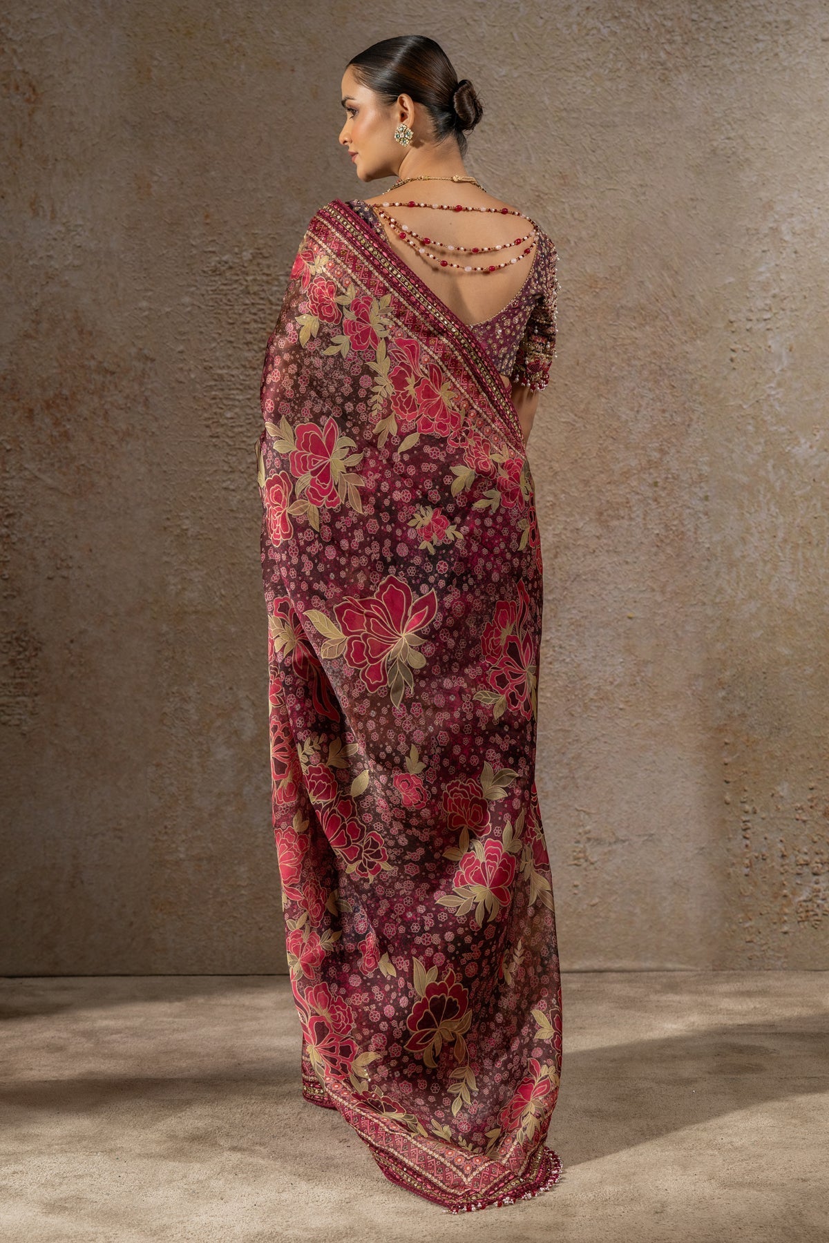 Floral Organza Saree