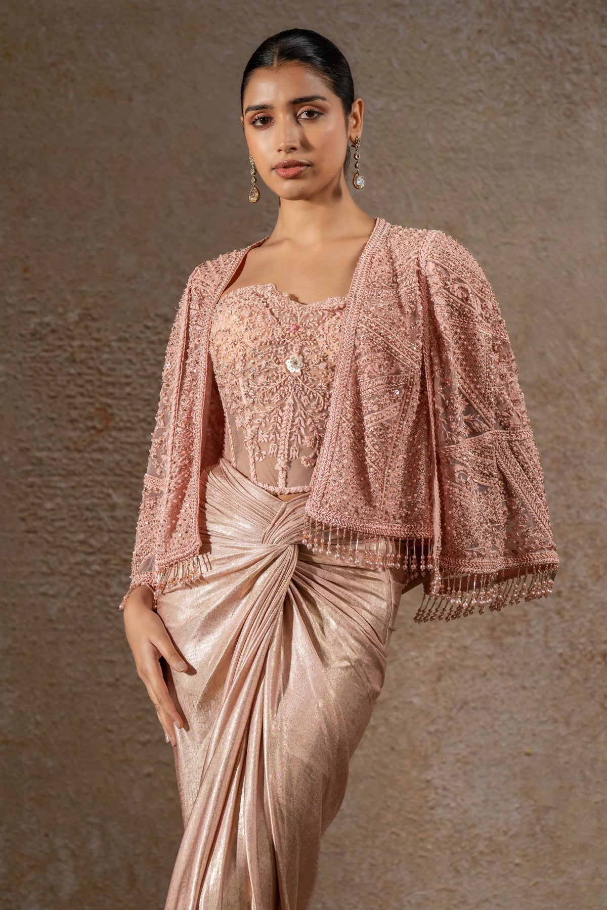 Draped Skirt & Corset Cape