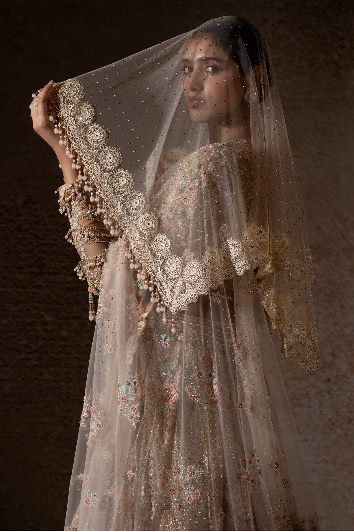 Hand Embroidered Floral Lehenga Set with Dupatta