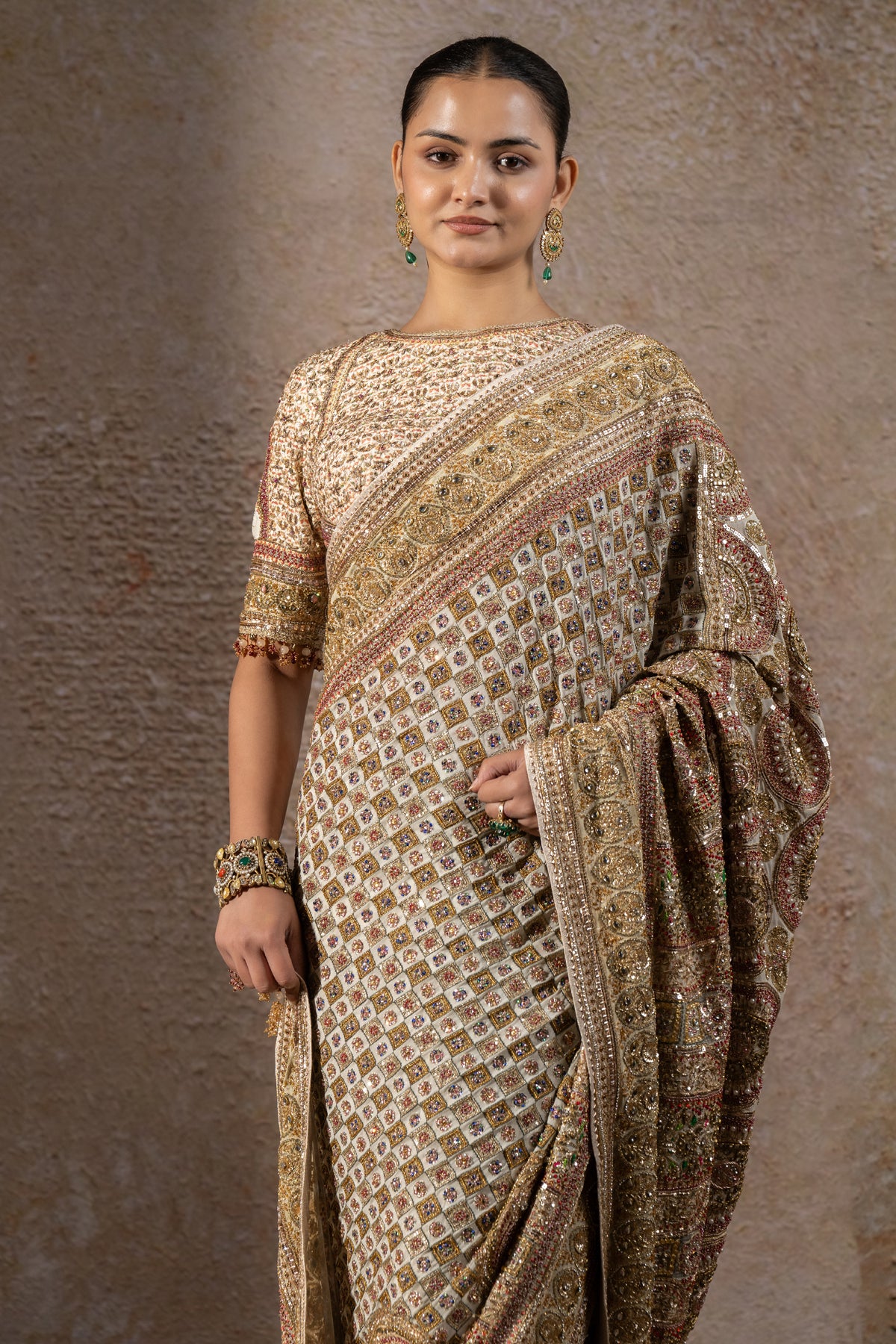 Navratna Bejewelled Saree