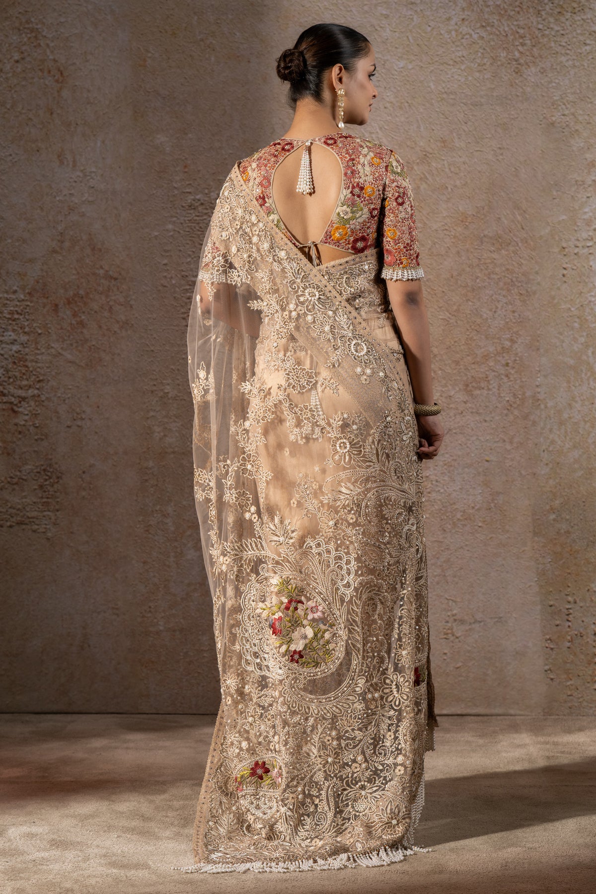 Resham Embroidered Saree