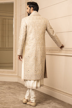 Dori Embroidered Silk Sherwani