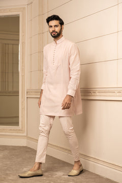 Short Kurta Paired With Matching Aligarhi Pants