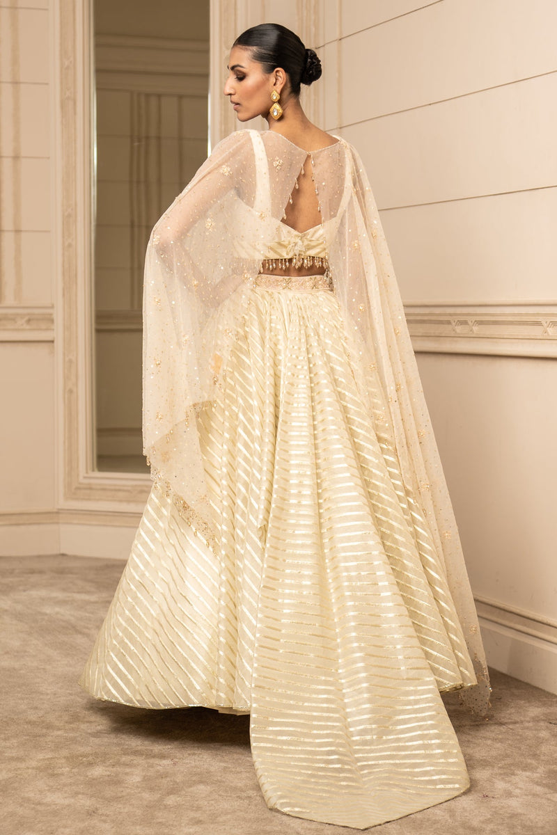 Cascade Lehenga, Blouse, and Cape