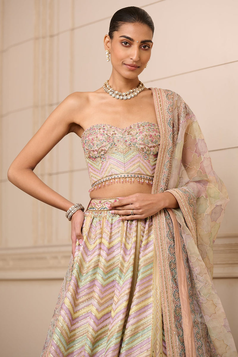 Lehenga, Blouse, and Dupatta