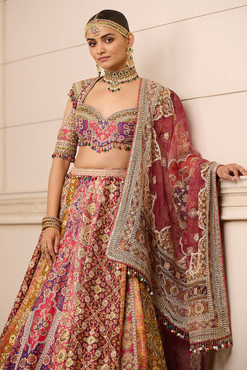 Lehenga, Blouse, and Dupatta