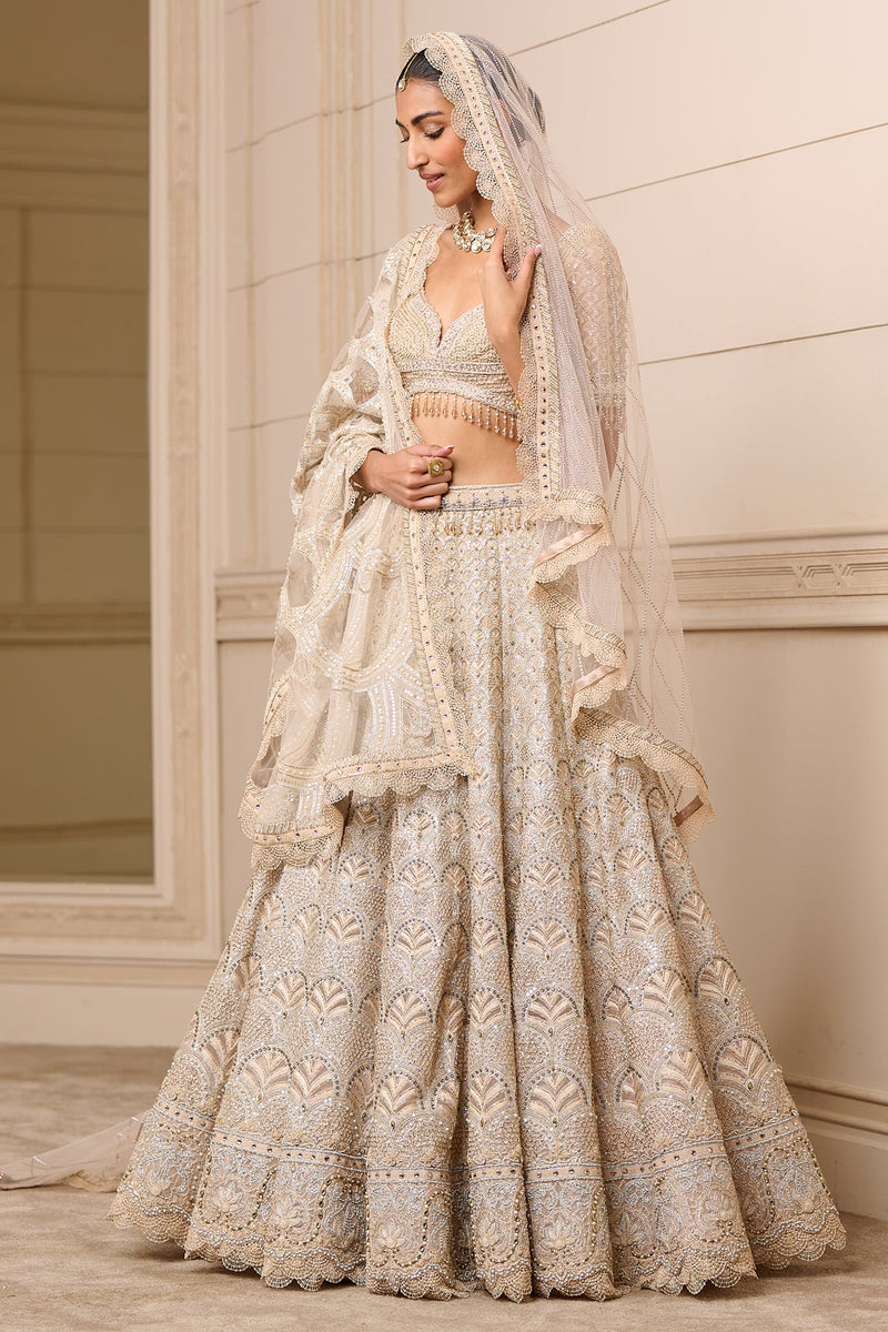 Lehenga, Blouse, Dupatta, and Veil