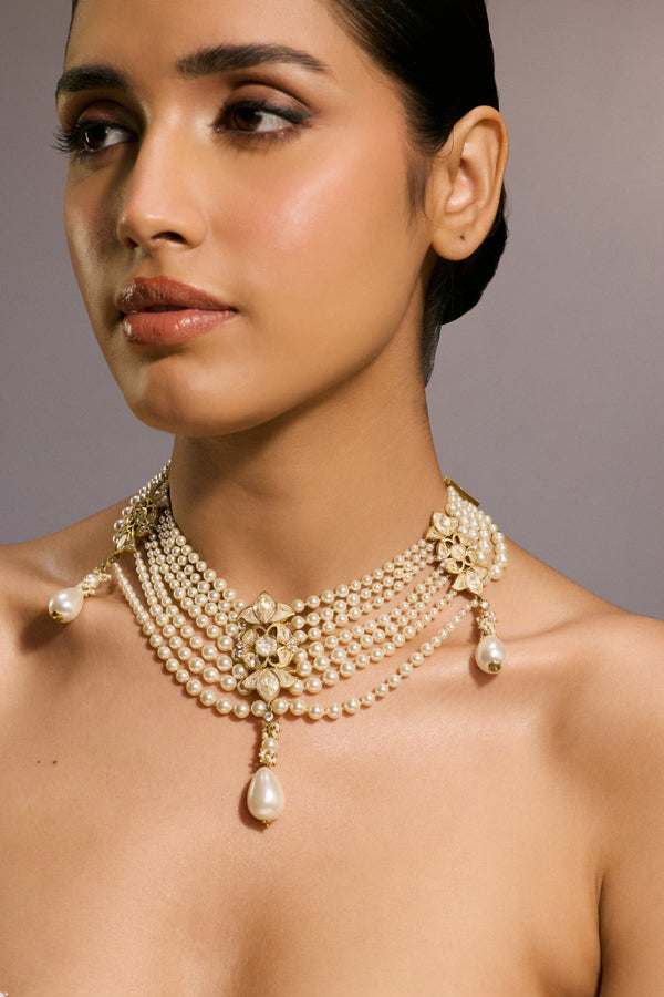 Pearl Multi Layered Choker