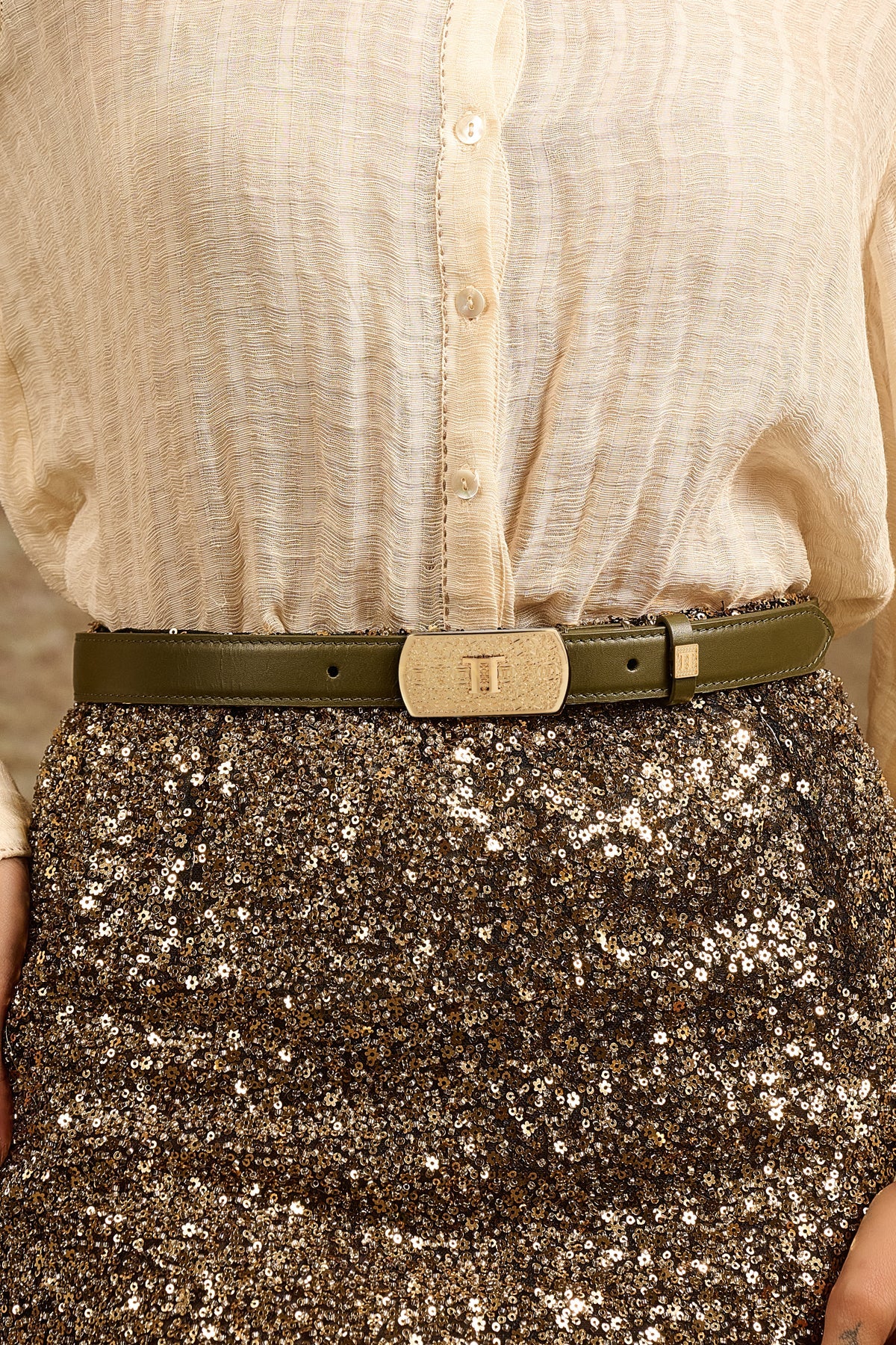 Classic Leather Monogram Belt