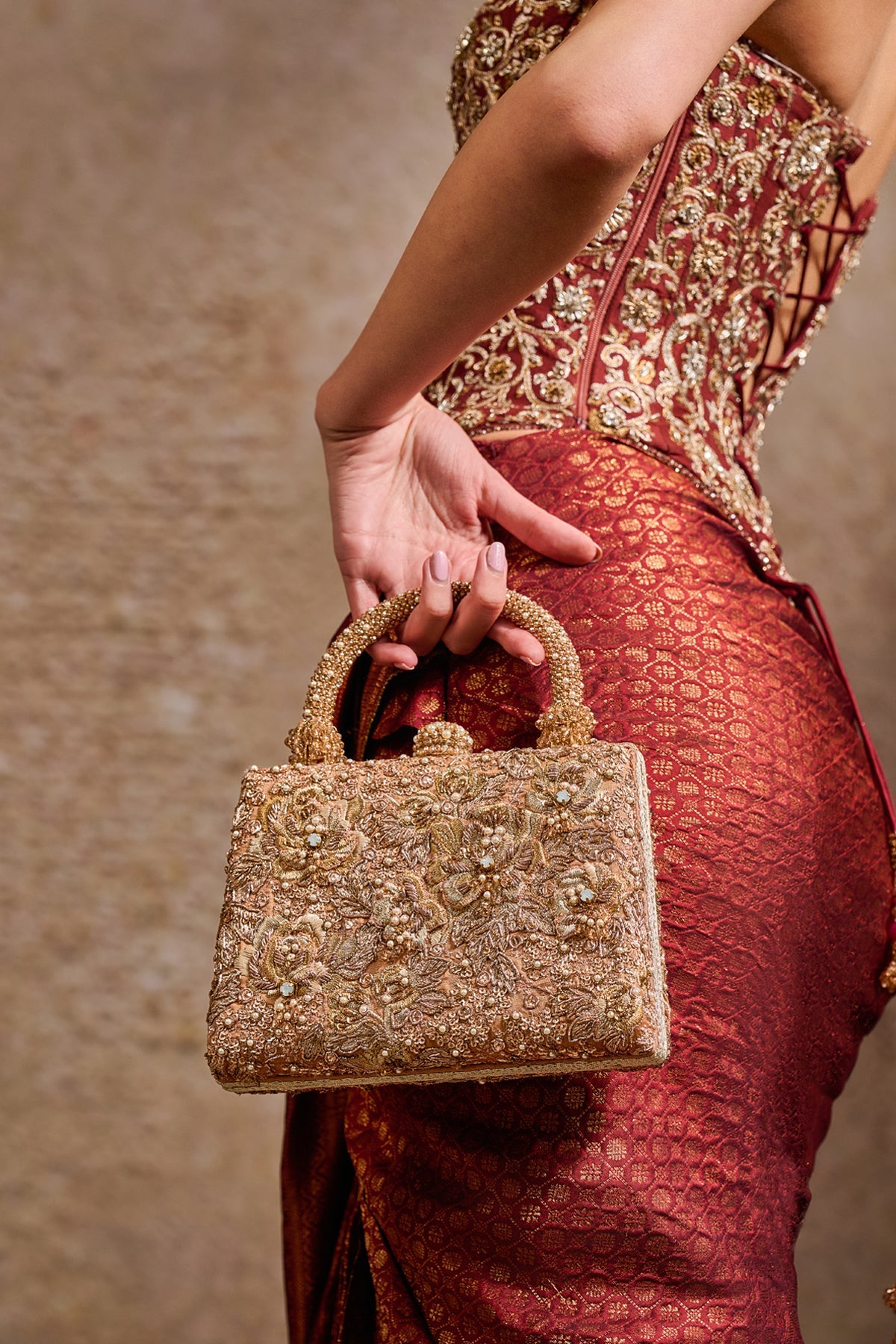 Embroidered Clutch