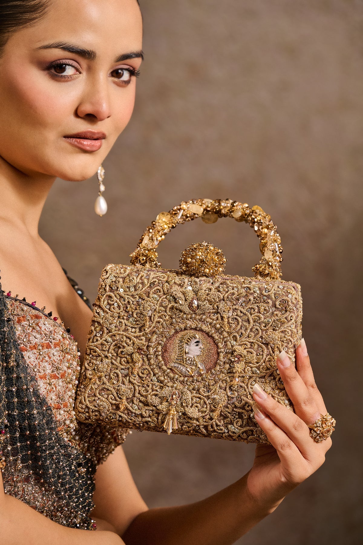 Embroidered Clutch
