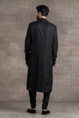 Front Open Linen Kurta