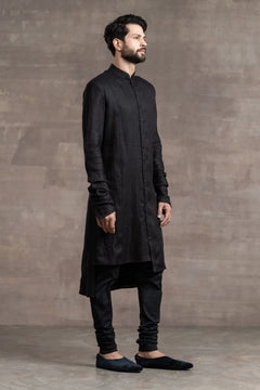 Front Open Linen Kurta