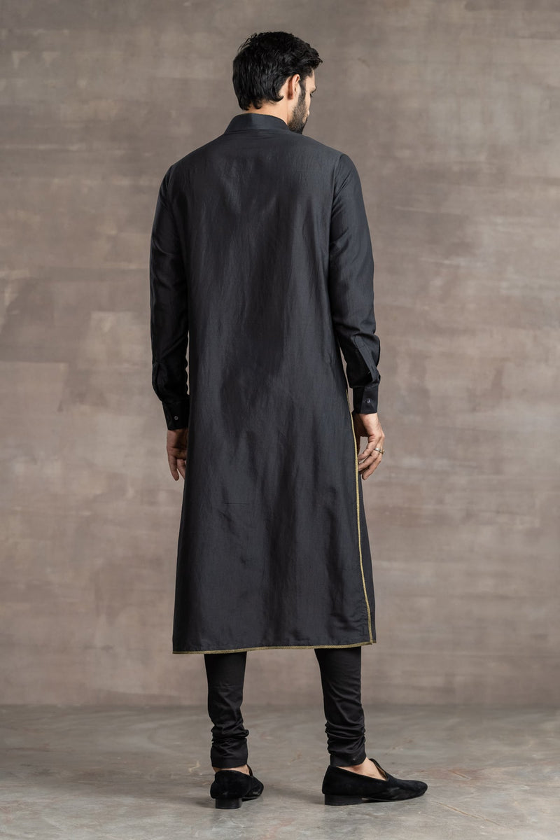 Black Silk Kurta