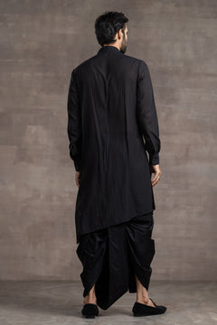 kurta paired with black dhoti pants