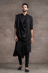 Draped Linen Kurta