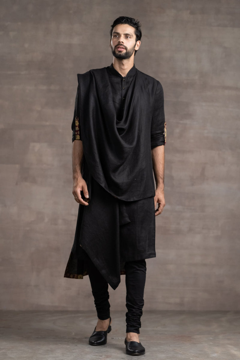 Draped Linen Kurta