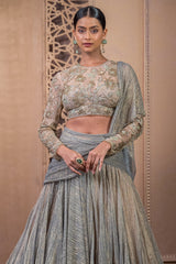 Draped Lehenga And Blouse