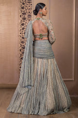 Draped Lehenga And Blouse