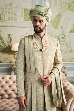 Gara Embroidered Sherwani