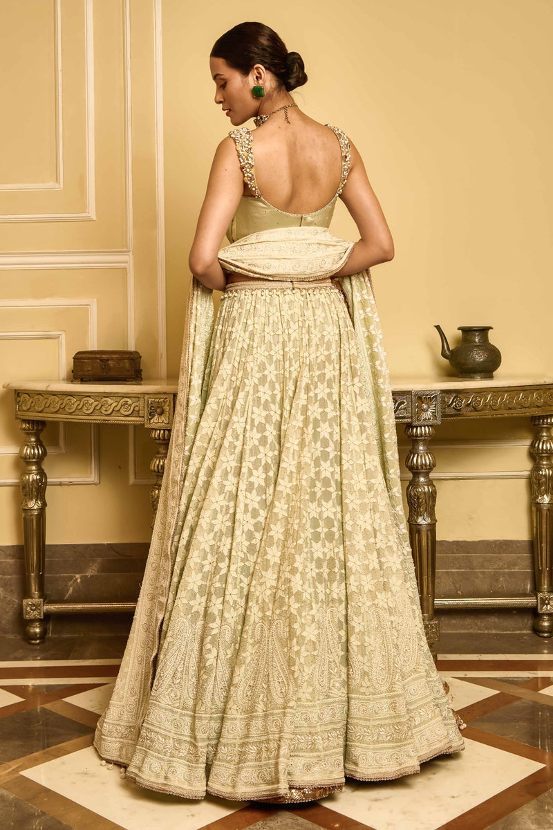 Krithi Shetty In Chikankari lehenga, blouse, and dupatta