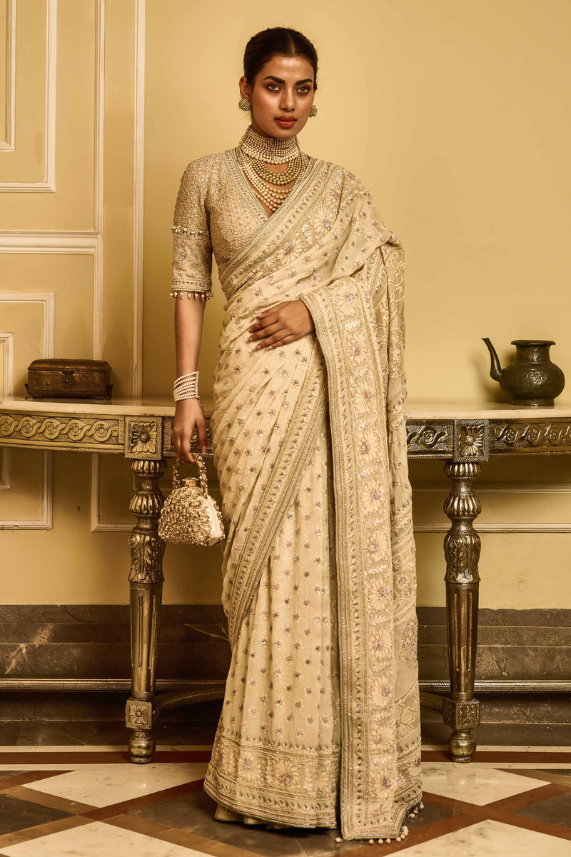 Chikankari saree with blouse