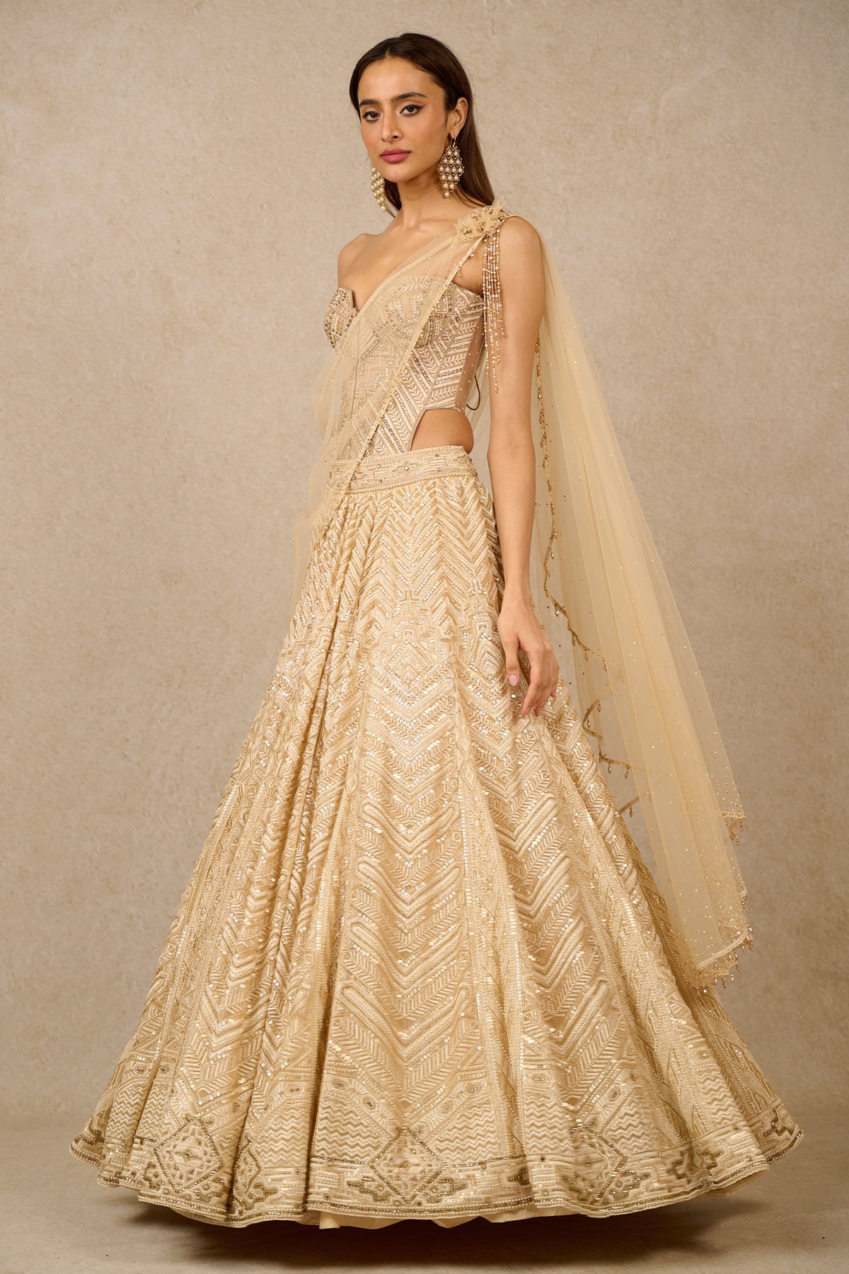 Lehenga Corset Drape