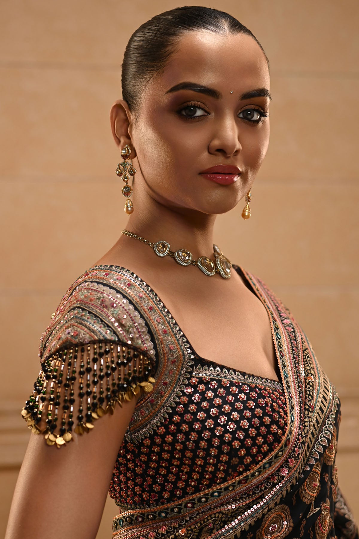 Kashida Embroidered Saree