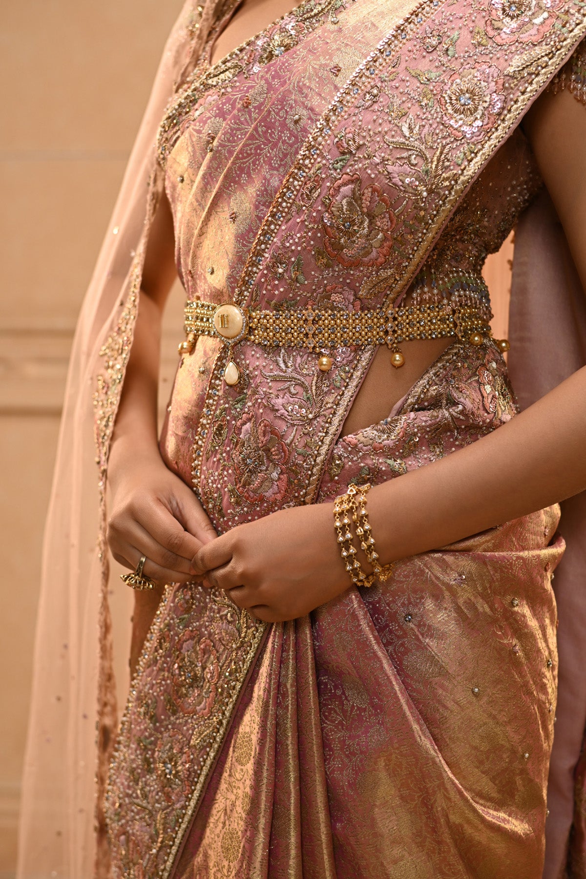 Rococo Floral Kanjivaram Saree
