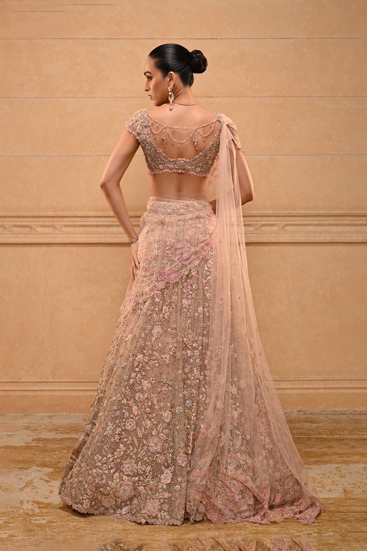 Rococo Floral Embroidered Lehenga